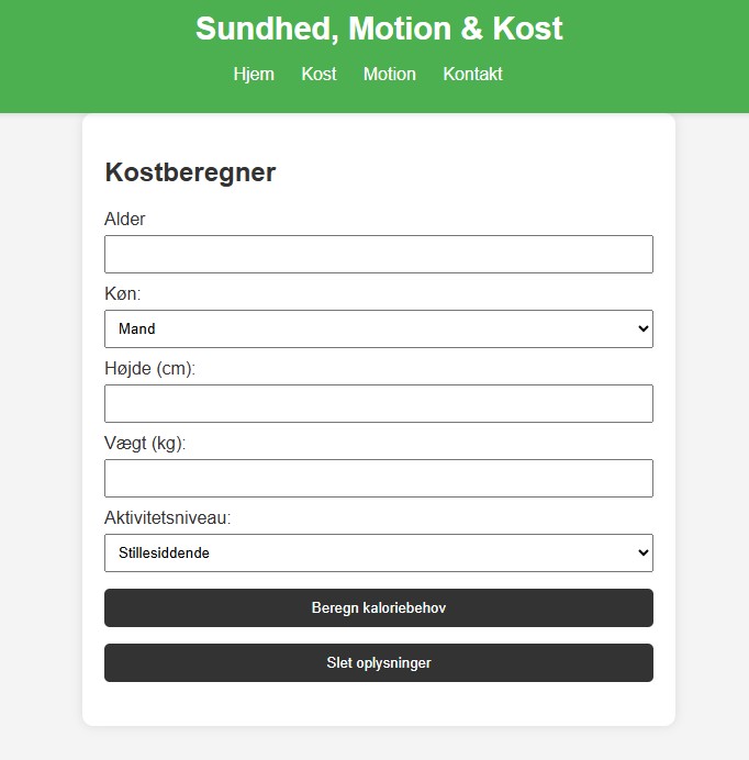 kost beregner